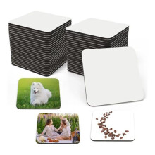 72 STUKS Sublimatie Onderzetters Blank Kurk Onderzetters met Warmteoverdracht voor DIY Schilderen Kunstambachten, 3,9 X 3,9 Inch