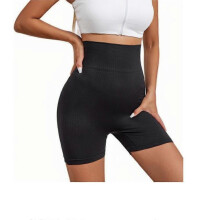 (M, black) Baicloud Micro-Vibration Massage Module Ice Silk lon Fiber Repair Shaping Shorts