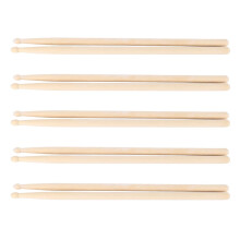 10 Pairs 7A Wooden Drumsticks for Beginners, Lightweight Balanced Feel for Practice and Drum Set