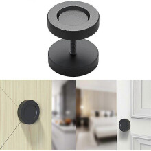 Sliding Barn Door Handles Stainless Steel Round Recessed Knob Flush Pulls for Sliding Doors, Modern Hardware Kit with Threaded Rod - DD