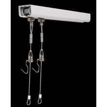 Adjustable Picture Hanging System with Heavy Duty Aluminum Wall Picture Rail, Easy Reposition Hooks