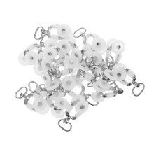 20pcs Plastic Curtain Track Rollers with Smooth Glide Wheels and Easy No Drilling Installation