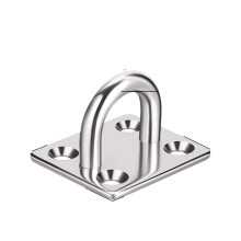 Stainless Steel M8 Pad Eye Plate Hooks Heavy Duty Wall Mount Anchor for Resistance Bands Swing 4PCS