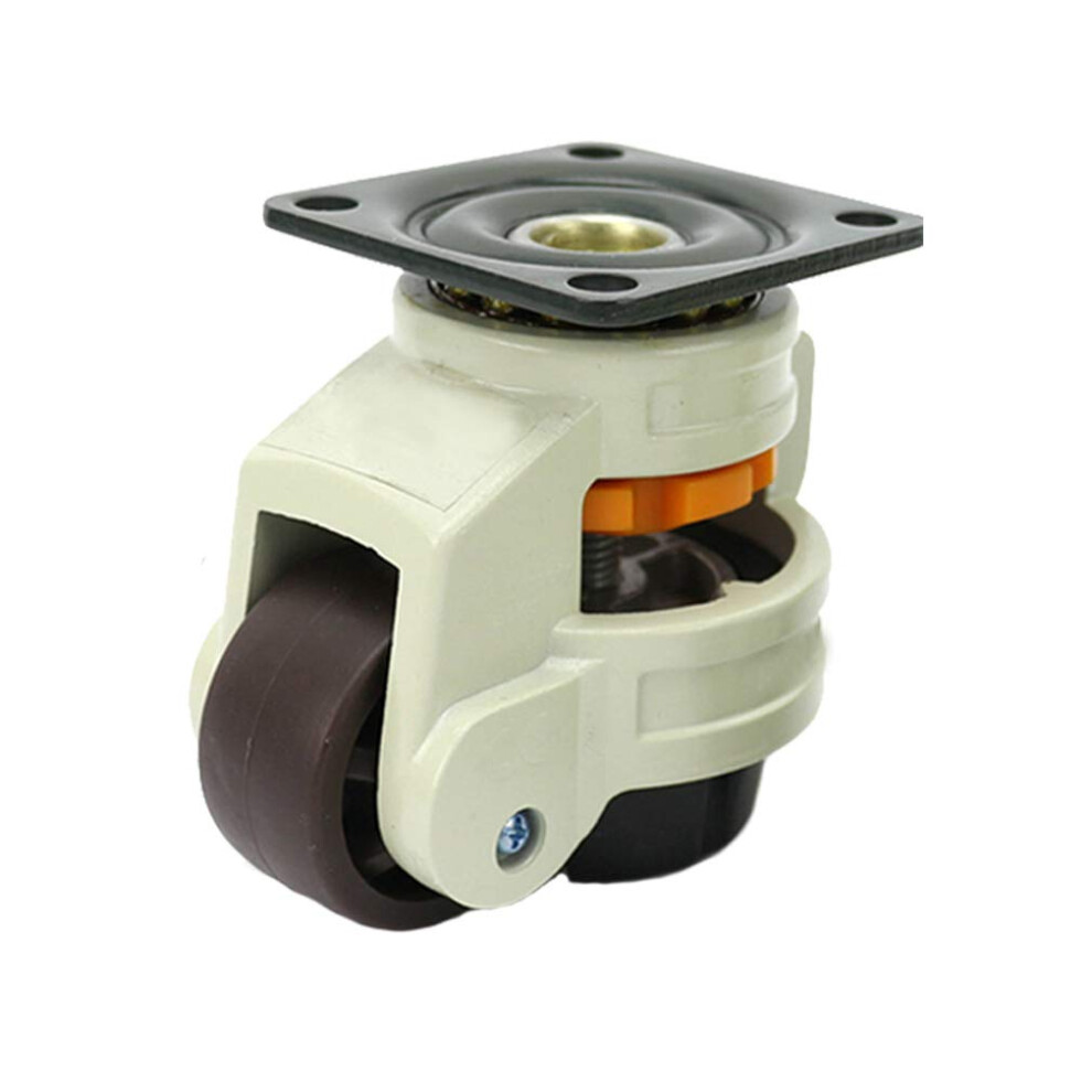 50Mm White Swivel Caster Wheels Heavy Duty Adjustable Design With Plate Smooth Quiet Rolling 9351714663335