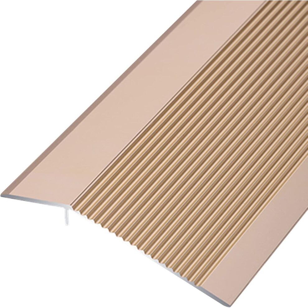10Cm Aluminum Floor Transition Strip For Uneven Floors, Lowprofile Door Threshold Reducer 140Cm 9330225522270