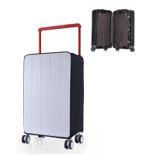 Clear PVC Luggage Cover 20 Inch Right Handle Suitcase Protector, Scratch‑Resistant Transparent Design with Elastic Fit and Anti‑Slip Straps