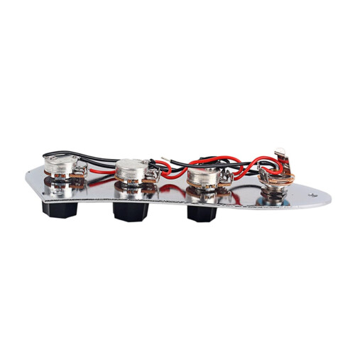 Prewired Control Plate with Knobs for Jazz Bass, 3Way Tone Control, Durable Vintage Finish Replacement 1
