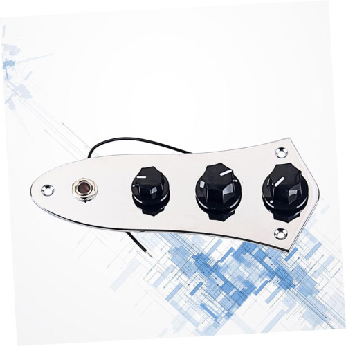 Prewired Control Plate with Knobs for Jazz Bass, 3Way Tone Control, Durable Vintage Finish Replacement 2
