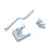 Sliding Barn Door Latch Heavy Duty Galvanized Iron Lock Bolt Silver Surface Mount Secure Design 1