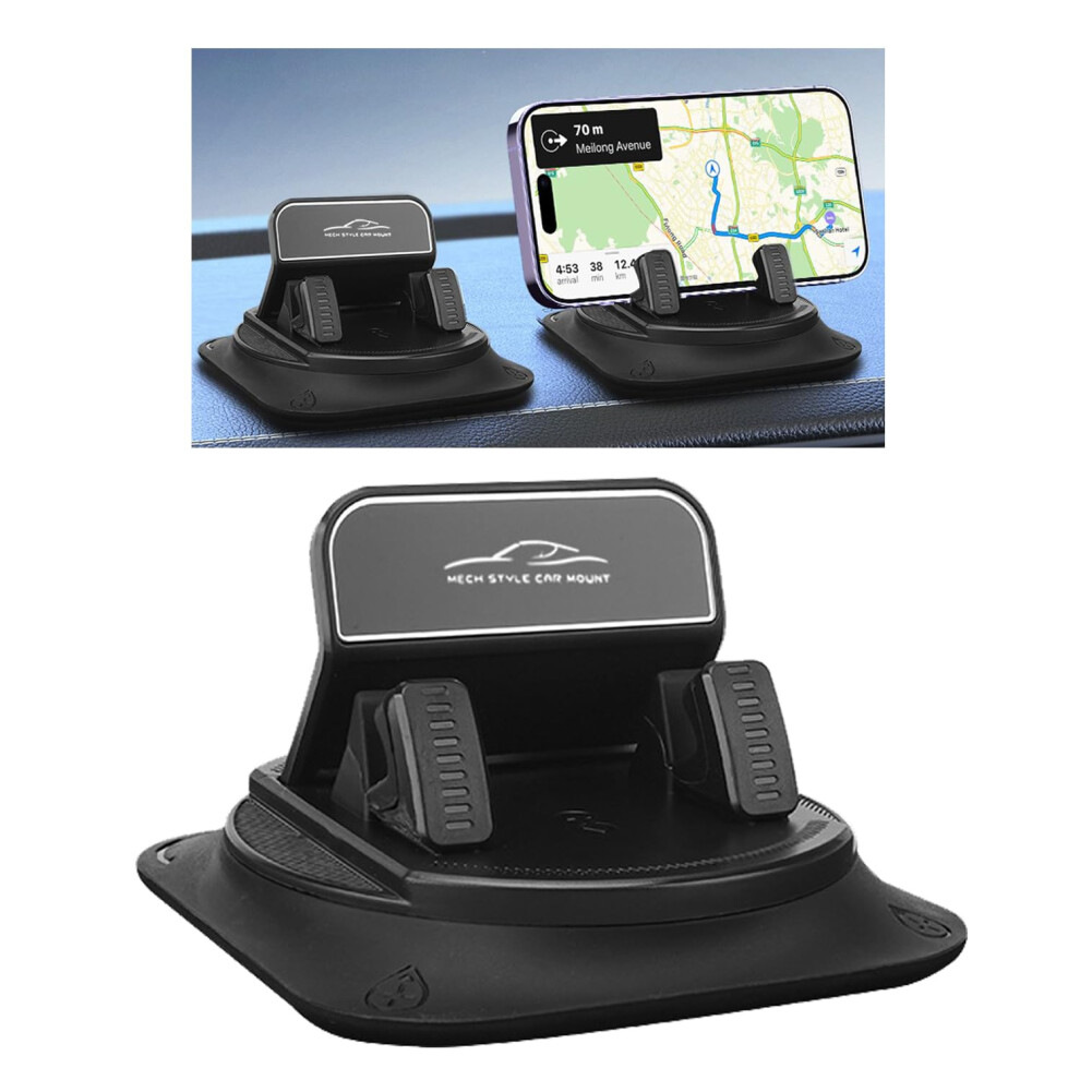 Universal 360 Automatic Locking Car Phone Holder, Antislip Dashboard Mount For Secure Navigation Black 9771547037712