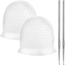 2 Sets Silicone Highlight Cap Hair Coloring Highlighting Frosting Cap Salon Hair Dye Cap/YY