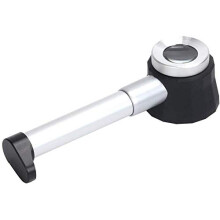 Pocket Magnifier 45X Optical Glass Magnifier with Scratch‑Resistant Lens, Lightweight Aluminum Body for Reading and Inspection