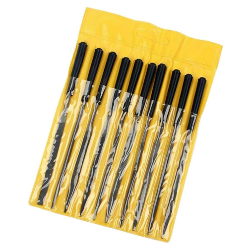 Guitar Luthier Tools Fret File Set with Polycrystalline Coated Surface and AntiSlip Rubber Handle