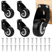 4pcs 2 Inch Heavy Duty Gate Caster Wheels with Screws, AntiSag Door Support for Wooden Gates