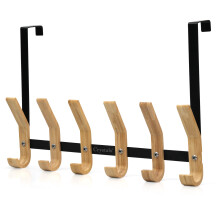 Over Door Hooks 12 Hook Hanger No Drill Clothes Coat Towel Organizer Rack