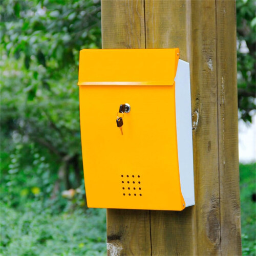 Wall Mounted Mailbox with Lock, Durable Iron Construction for Home, Villa or Community Use 2
