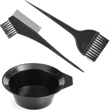 Hair Dye Kit with Brush and Mixing Bowl for Even Color Application and Home or Salon Use