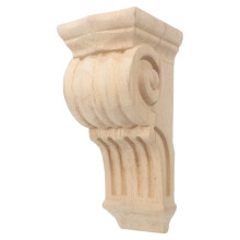 Khaki Wood Corbels Brackets Rustic Fireplace Mantel Candle Holder
