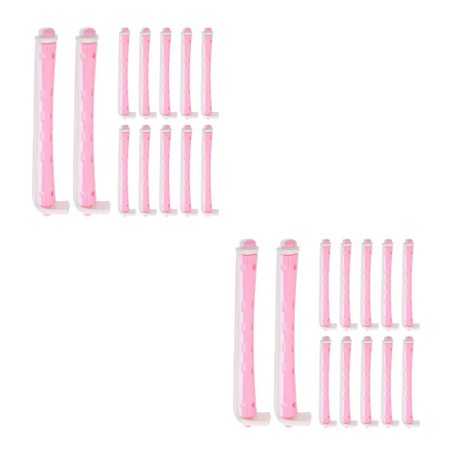 48Pièces Bigoudis Pour Permanente Rose, Kit Coiffage Boucles Délicates