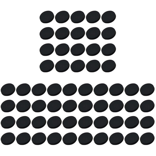 60Pcs Black Costume Metal Buttons Simple Flat Design for Sewing