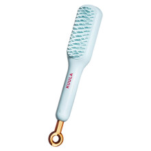 (Blue) Anti-Static Massage Comb Hair e-Key Quick Cleaning Hair Brush Massage Comb for Salon Hairdressing Styling Tools