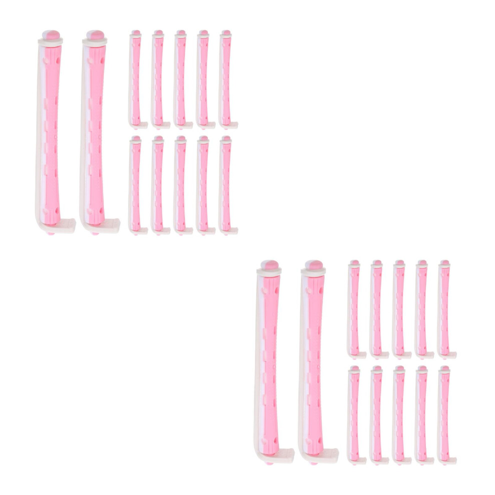 Iplusmile Pink 48Pcs Pp Perm Hair Rods Hair Curlers For Women Easy Diy Curling