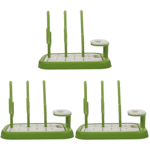 3Pcs Large Capacity Baby Bottle Drying Rack PP Safe Material Holder