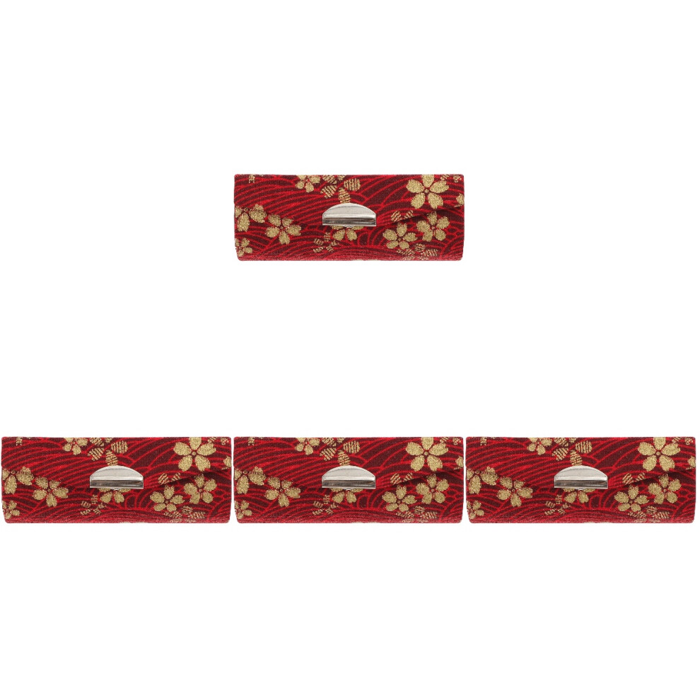 Iplusmile Red 4Pcs Lipstick Holder With Mirror Portable Lipstick Case For Travel