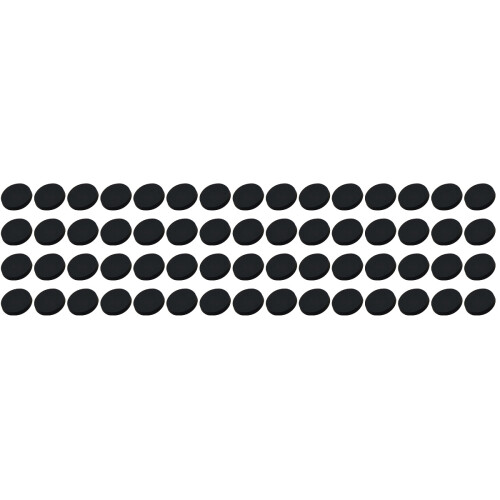60Pcs Black Costume Metal Buttons Simple Flat Design for Sewing 2