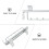 Tringle De Dressing Rétractable En Aluminium Argent 4