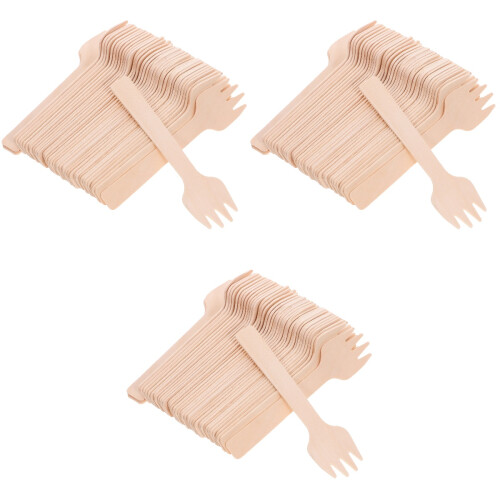 300Pcs Wooden Mini Fruit Cake for Parties Khaki 1