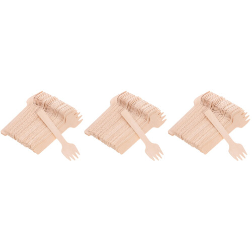300Pcs Wooden Mini Fruit Cake for Parties Khaki 2