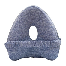 Memory Foam Knee Pillow for Side Sleepers, Ergonomic Support Cushion for Sciatica, Hip and Back Pain Relief, Blue