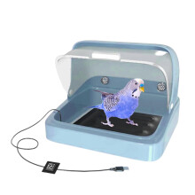 Chicken Brooder Box with Adjustable Heating Pad, Breathable Blue Bird Incubator for Baby Chicks
