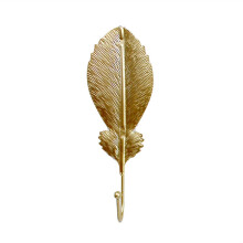 Leaf Shape Wall Hooks Modern Metal Coat Rack Punch Installation Durable Iron DualColor Design