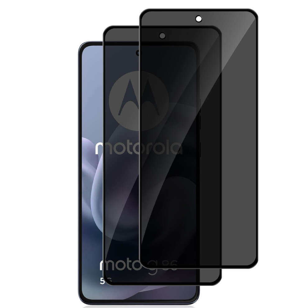 2 Pack Privacy Screen Protector For Motorola Moto G86/G86 Power 5G, 9H Tempered Glass Anti Spy Full Coverage 9330225523635