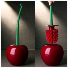 Toilet Brush and Holder Creative Cherry Shape WC Toilet Brush Cleaning Brush for Bathroom