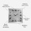 Silver Square Crystal Wall Clock 45cm Decor 5