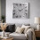 Silver Square Crystal Wall Clock 45cm Decor 2