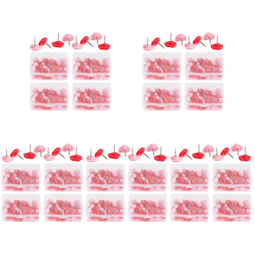 20 Pièces Punaises Compactes Résine Métal Usage Multicolores