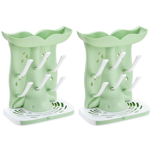 2Pcs Baby Bottle Drying Rack Sturdy Plastic Storage Holder for Bottles