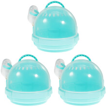 3Pcs Light Green Hamster Carrier Durable Travel Cage for Small Pets