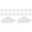 200Pcs White Flower Aroma Diffuser Pe Material for Indoor and Car 1