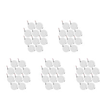 50Pcs White LED Recessed Downlights with Metal Housing for Home