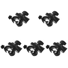 5Pièces Pince Téléphone Et Micro Métal Noire Stable Ajustable
