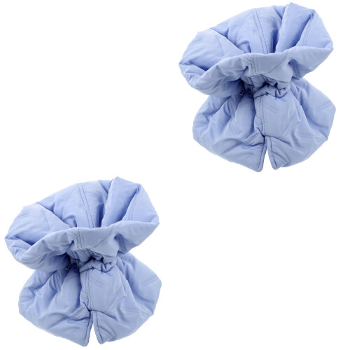 2Pcs Durable Sky-Blue Cat Cone Collar Adjustable for Post-Surgery Care 1