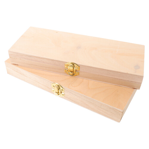 2Pcs Wooden Hydrometer Storage Box with Foam for Alcoholmeters
