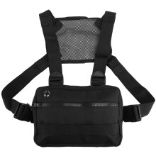 Chest Bag Front Pack Chest Rig Vest EDC Streetwear Backpack Outdoor Sports Hunting Bags Storage Bag Black