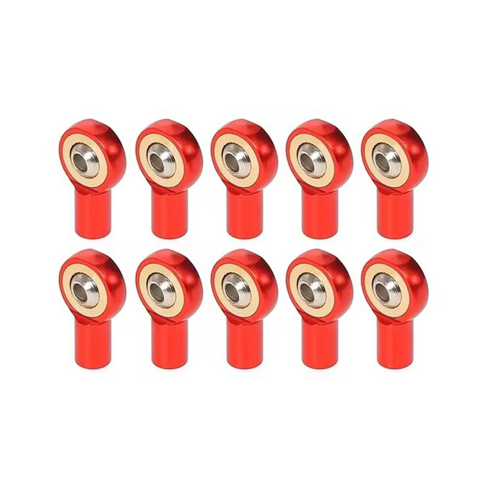 Tauoh 10Pcs M2.5 Link Rod Joint End Holder For Rc Model Car Boat Airplane Trucks Red