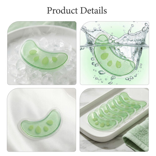 6Paren Groene Plastic Dubbele Ooglidgel Patch Voor Thuis Koelcomfort